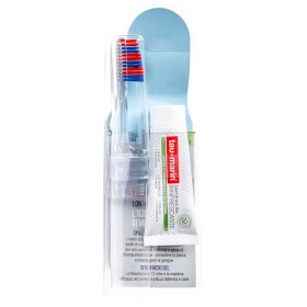 Tau-Marin Kit Spazzolino Duro e Dentifricio gel Rinfrescate alle Erbe 20 ml