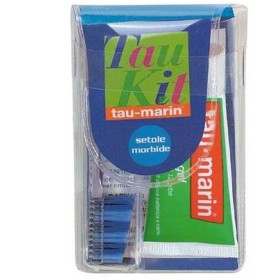 Tau-Marin Kit Spazzolino Morbido e Dentifricio gel Rinfrescate alle Erbe 20 ml