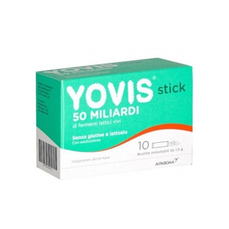 Yovis Stick 50 Miliardi Integratore Fermenti Lattici Vivi 10 Bustine Orosolubili