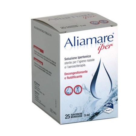 Aliamare Iper Soluzione Ipertonica Igiene Nasale 25 Flaconcini Monodose