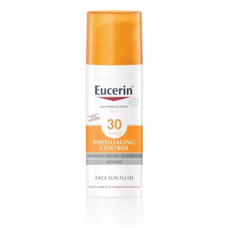 Eucerin Sun Fluid Anti-Età Crema Solare Viso FP 30 Protezione Alta 50 ml