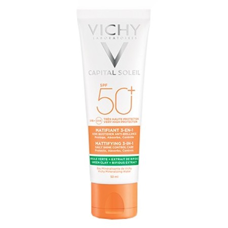Vichy Capital Soleil Trattamento Opacizzante 3 In 1 SPF 50  Viso 50 ml