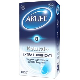 Akuel Natural  Profilattico Extra Lubrificato 8 Pezzi