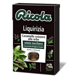 Ricola Liquirizia Caramelle Svizzere alle Erbe Senza Zucchero 50 g