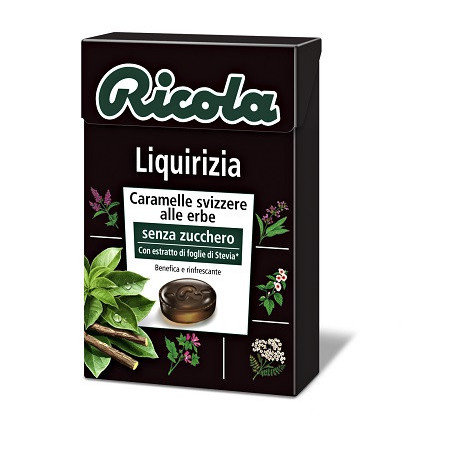 Ricola Liquirizia Caramelle Svizzere alle Erbe Senza Zucchero 50 g