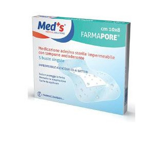 Med's Medicazione Adesiva Sterile Trasparente Impermeabile 10 m x 8 cm 5 Pezzi