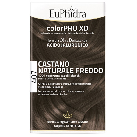 Euphidra ColorPRO XD 407 Castano Naturale Freddo Tintura Per Capelli
