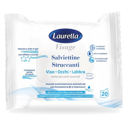 Laurella Salviette Struccanti Idratanti Viso Occhi 20 Pezzi