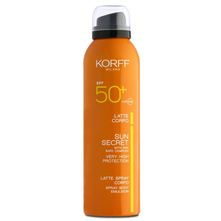 Korff Sun Secret Latte Solare Spray Corpo SPF 50  Protezione Molto Alta 200 ml