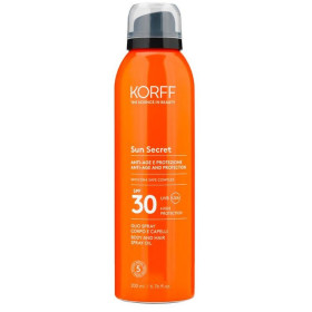 Korff Sun Secret Olio Spray Solare Corpo e Capelli SPF30 200 ml