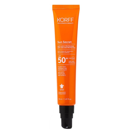 Korff Sun Secret Fluido Viso Antimacchie Effetto Matt SPF50  50 ml