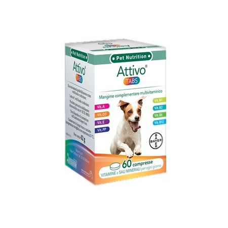 Attivo Tabs Integratore Multivitaminico Cani 60 Compresse