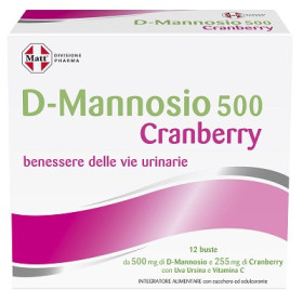 Matt Pharma D-mannosio 500 Cranberry Integratore Per Il Benessere Delle Vie Urinarie 12 Bustine