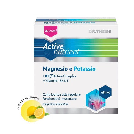 Dr. Theiss Active Nutrient Magnesio e Potassio Integratore di Sali Minerali 20 Bustine