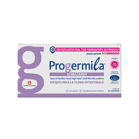 Progermila 10 Miliardi Integratore Benessere Intestinale 6 Flaconcini 10 ml