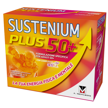 Sustenium Plus 50  Integratore Per Energia Fisica e Mentale 24 Bustine