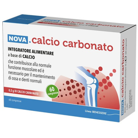 Nova Argentia Integratore Calcio Carbonato 60 Compresse 0,5g