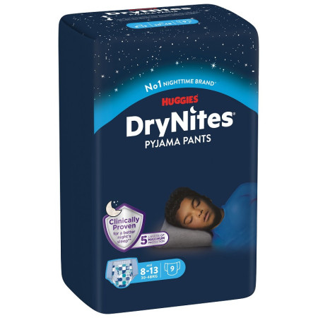 Huggies Drynites Mutandine Assorbenti Ragazze 8-15 Anni 9 Pezzi