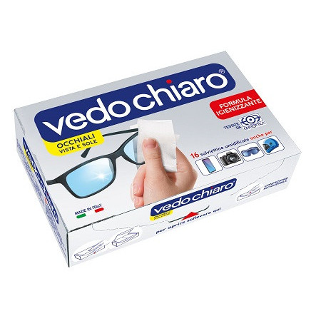 Vedo Chiaro Salviettine Per La Pulizia Degli Occhiali 16 Pezzi
