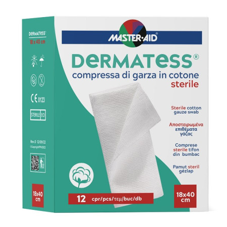 Dermatess Compresse Di Garza Idrofila Sterile 18x40 cm 12 Pezzi