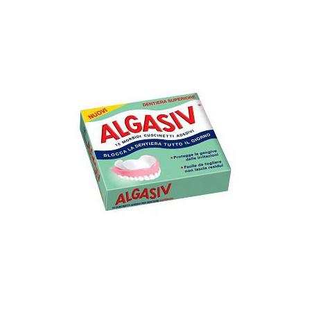 Algasiv Cuscinetti Adesivi Superiori Per Dentiera 15 Pezzi