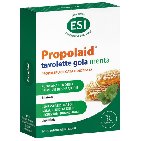 Esi Propolaid Integratore Benessere Gola 30 Tavolette Gusto Menta