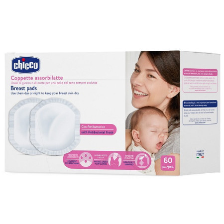 Chicco Coppette Assorbilatte Antibatteriche 60 Dischetti