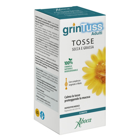 Aboca Grintuss Adulti Sciroppo Tosse Secca e Grassa 180 g