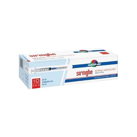 Master Aid Siringa Sterile 5 ml Con Ago Sottile 23G 10 Pezzi
