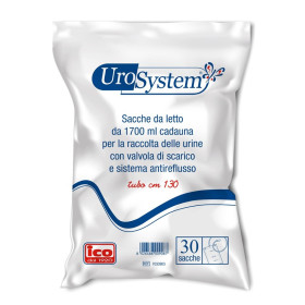 UroSystem Sacca da Letto Con Valvola di Scarico Tubo da 130 cm 30 Pezzi