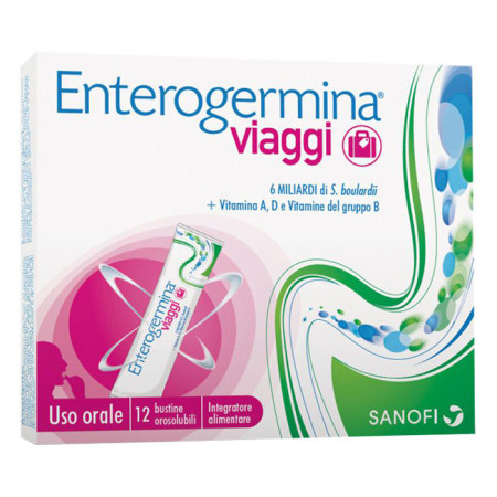 Enterogermina Viaggi Integratore Fermenti Lattici 12 Bustine