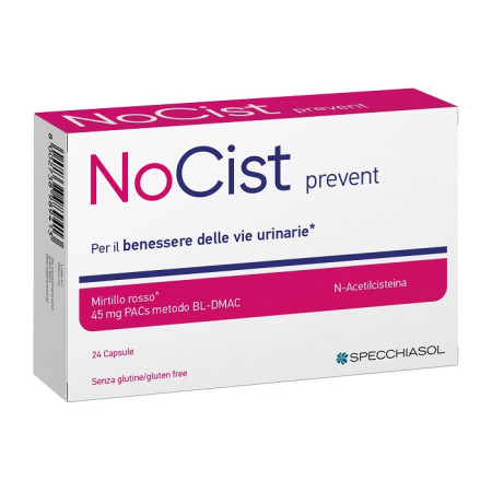 Specchiasol NoCist Prevent Integratore Drenante e Vie Urinarie 24 Capsule