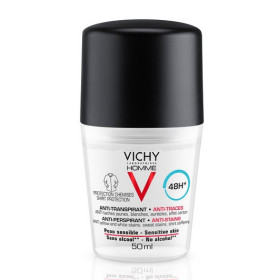 Vichy Homme Deodorante Anti-Traspirante Anti-Macchie 48h Pelle Sensibile 50 ml