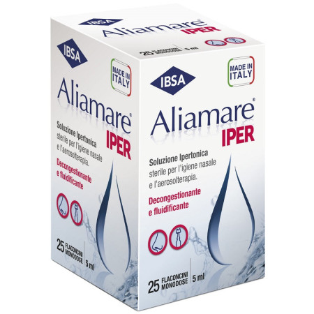 Aliamare Iper Soluzione Ipertonica Igiene Nasale 25 Flaconcini Monodose