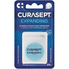 Curasept Floss Microfibra Expanding Filo Interdentale con Clorexidina 30 m