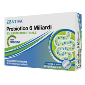 Probiotico 6 Miliardi Zentiva Integratore Equilibrio Intestinale 24 Capsule