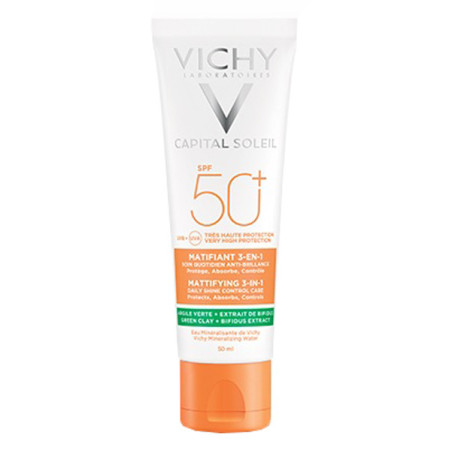 Vichy Capital Soleil Trattamento Opacizzante 3 In 1 SPF 50 Viso 50 ml