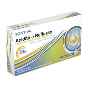 Zentiva Acidità e Reflusso Contro Bruciore e Dolore di Stomaco 20 Compresse Masticabili