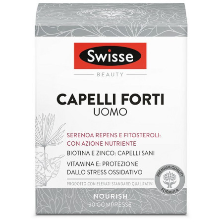 Swisse Beauty Capelli Forti Uomo Integratore Vitamine e Minerali 30 Compresse