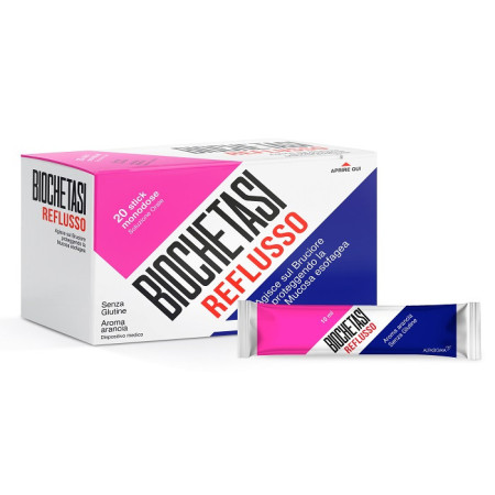 Biochetasi Reflusso Integratore Aroma Arancia 20 Stick
