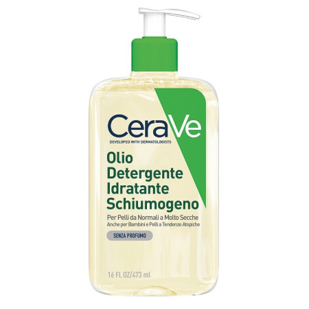 CeraVe Olio detergente idratante Deterge, idrata e lenisce. Con 3 ceramidi Essenziali, Trigliceridi