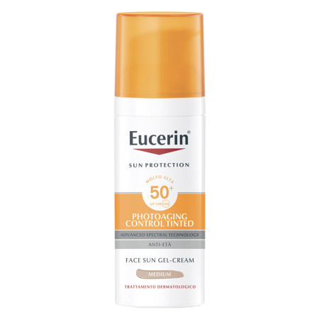 Eucerin Sun Photo Aging Control Tinted Anti-età Gel Crema SPF50 Colore Medium 50 ml
