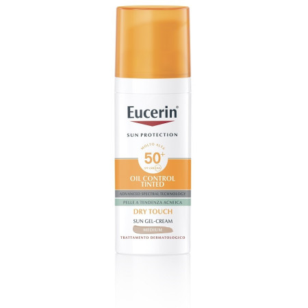 Eucerin Oil Control Tinted Gel Creme SPF50 Colore Medium Pelle A Tendenza Acneica 50 ml