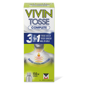 Vivin Tosse Complete 3in1 Tosse Secca, Grassa, Mal Di Gola Sciroppo 150 ml