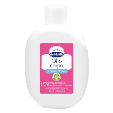 Euphidra AmidoMio Olio Corpo Per Neonati Con Olio Di Riso 200 ml