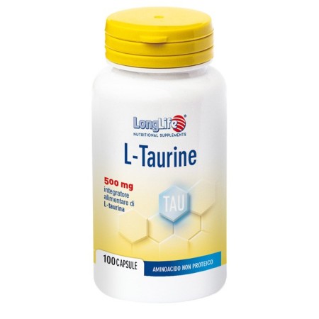 LongLife L-Taurine Integratore di Taurina 100 Capsule