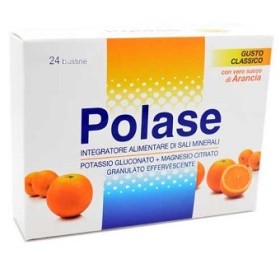 Polase Classico Integratore Sali Minerali con Magnesio e Potassio Gusto Arancia 24 Bustine