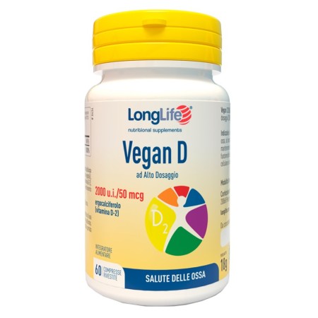LongLife Vegan D Integratore Ossa 60 Compresse