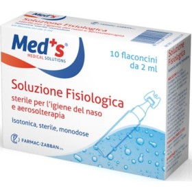 Med's Soluzione Fisiologica Igiene Nasale Aerosolterapia 10 Flaconcini 2 ml