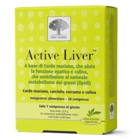 New Nordic Active Liver Integratore Cardo Mariano Fegato 60 Compresse